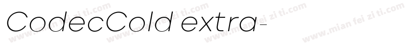 CodecCold extra字体转换